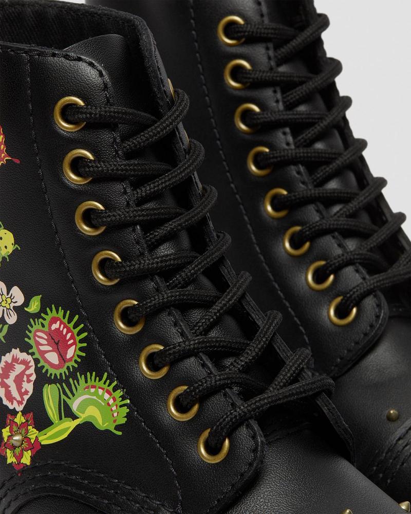 Botas Plataforma Dr Martens Sinclair Floral Bloom Cuero Mujer Negros Multicolor | MX 529RVD